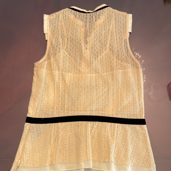 Marc Jacobs Vintage Lace shirt with black velvet trim - Picture 6 of 12